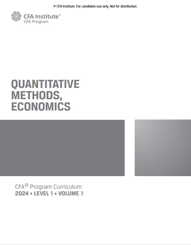 2024 Cfa Program Curriculum Level I Volume 1 Quantitative Methods Economics 1st Edition Cfa Institute