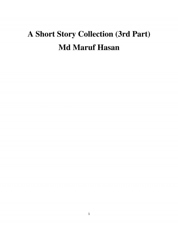A Short Story Collection 3rd Part Md Maruf Hasan