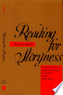 Reading For Storyness Preclosure Theory Empirical Poetics And Culture In The Short Story Susan Lohafer