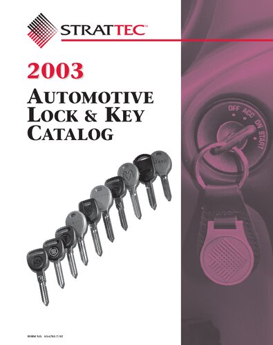 Strattec 2003 Automotive Lock Key Catalog Strattec