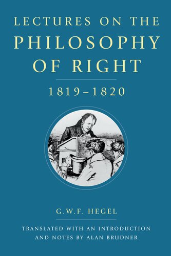 Lectures On The Philosophy Of Right 18191820 Gwf Hegel Trans