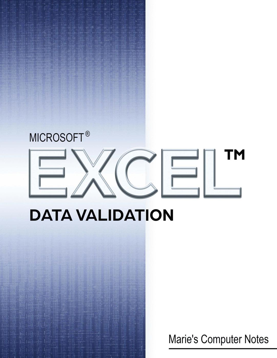 Microsoft Excel Data Validation Marie Eklof