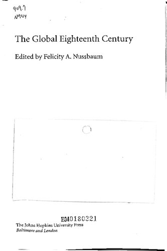 The Global Eighteenth Century Illustrated Felicity A Nussbaum Editor