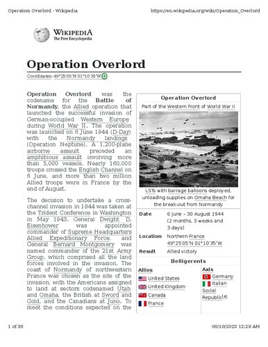 Canadas Dday Operation Overlord The Battle Of Normandy 2023th Edition En Wiki