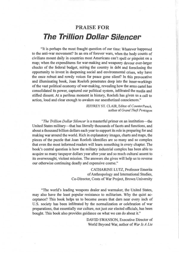 The Trillion Dollar Silencer Why There Is So Little Antiwar Protest In The United States Joan Roelofs