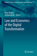 Law And Economics Of The Digital Transformation Klaus Mathis