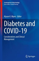 Diabetes And Covid19 Considerations And Clinical Management 1st Alyson K Myers Editor