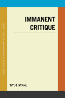 Immanent Critique Titus Stahl
