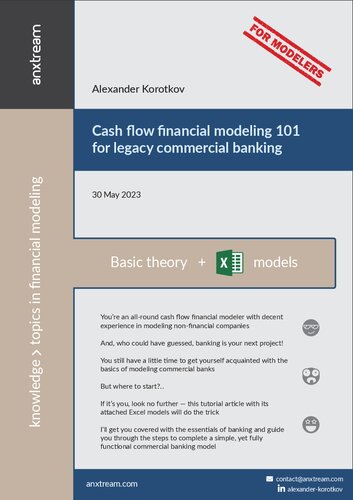 Cash Flow Financial Modeling 101 For Legacy Commercial Banking Eli5 Tutorial Alexander Korotkov