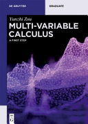 Multivariable Calculus A First Step Yunzhi Zou