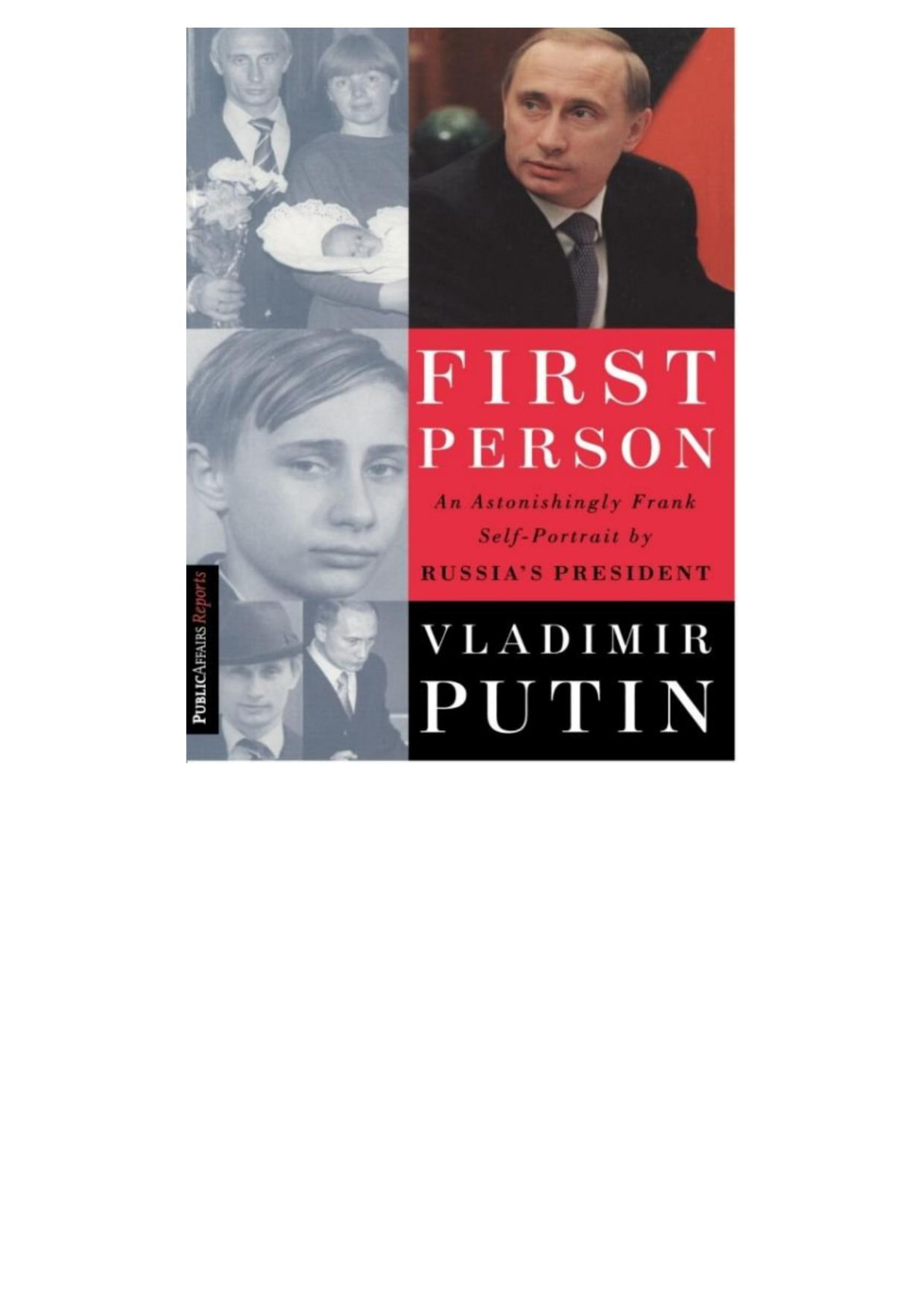 First Person Vladimir Putin