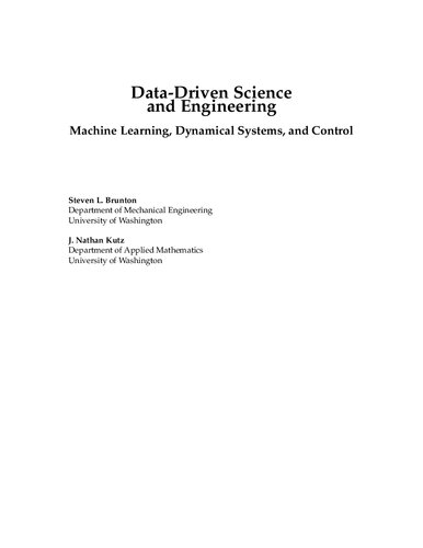 Data Driven Science And Engineering 2nd Edition Steven Brunton