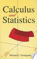 Calculus And Statistics Michael C Gemignani
