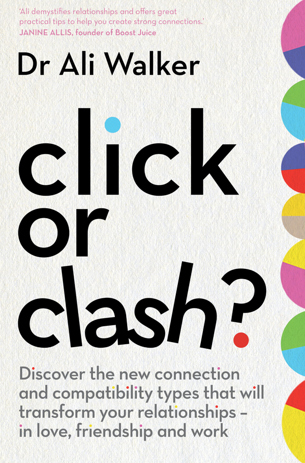 Click Or Clash Discover The New Connection And Compatibility Types That Will Transform Your Relationships In Love Friendship And Work Ali Walker