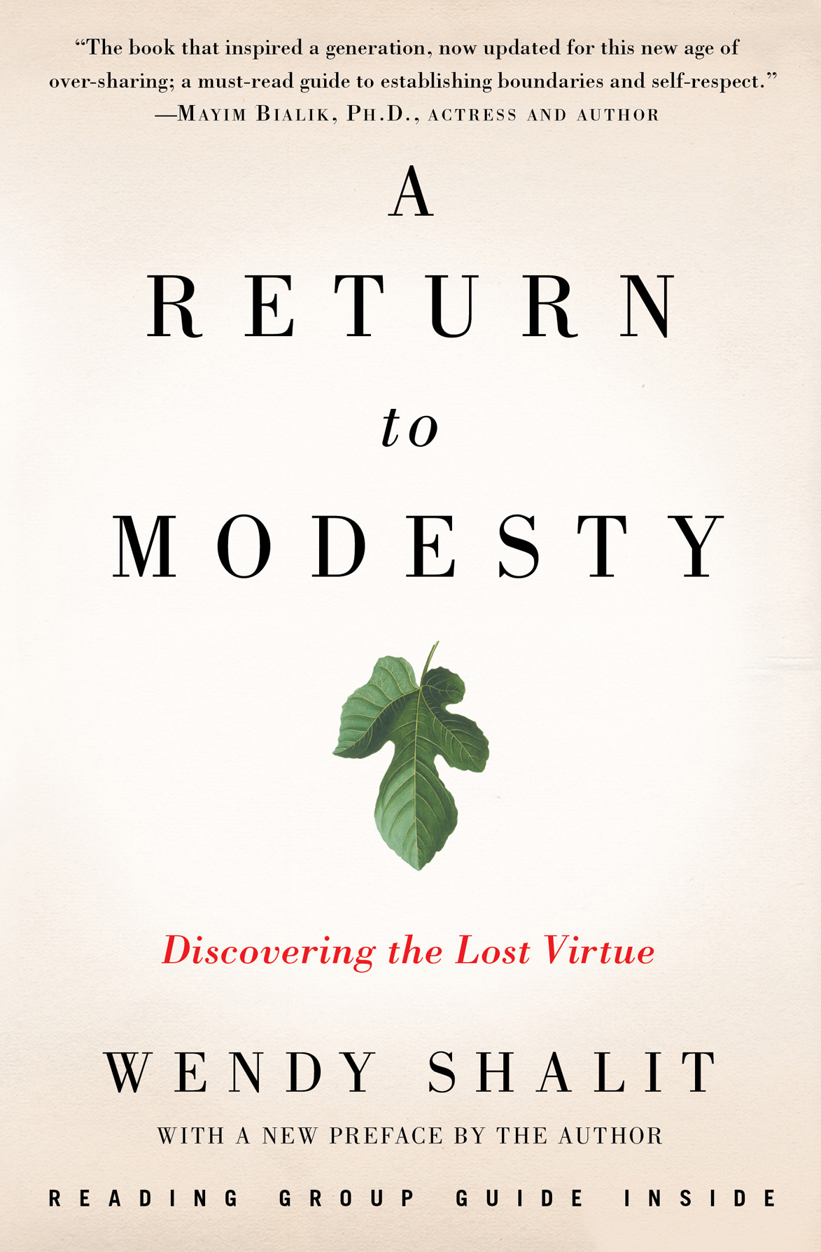 A Return To Modesty15th Anniversary Wendy Shalit