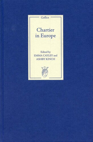 Chartier In Europe 1st Edition Emma Cayley Ashby Kinch Eds