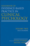 Handbook Of Evidencebased Practice In Clinical Psychology Adult Disorders Michel Hersen