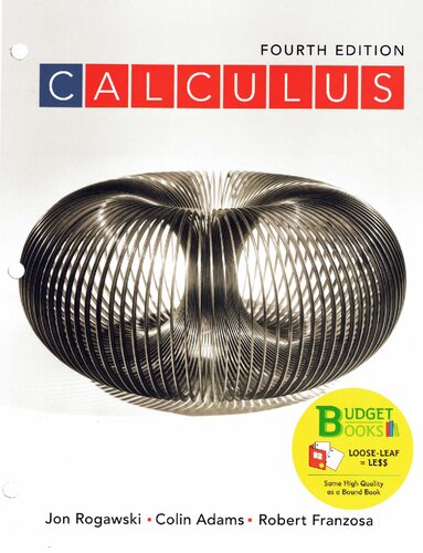 Looseleaf Version For Calculus Late Transcendentals 4th Edition Jon Rogawski