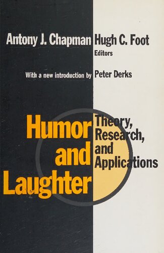 Humor And Laughter Theory Research And Applications 2nd Edition Antony Chapman