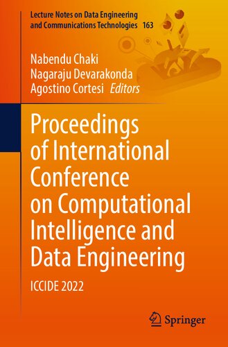 Proceedings Of International Conference On Computational Intelligence And Data Engineering Nabendu Chaki