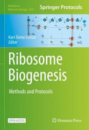 Ribosome Biogenesis 1st Karldieter Entian
