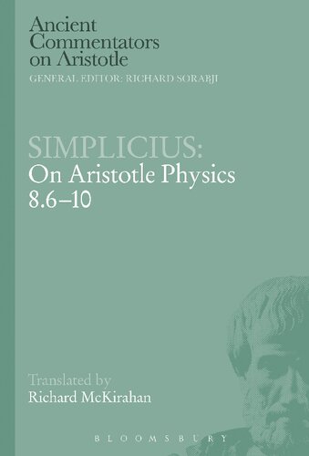 Simplicius On Aristotle Physics 8610 Richard Mckirahan