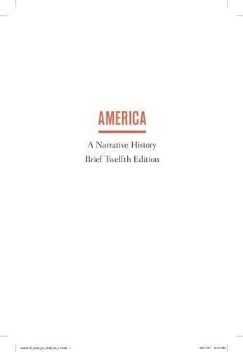 America A Narrative History Brief Twelfth Edition 12th Edition David Emory Shi