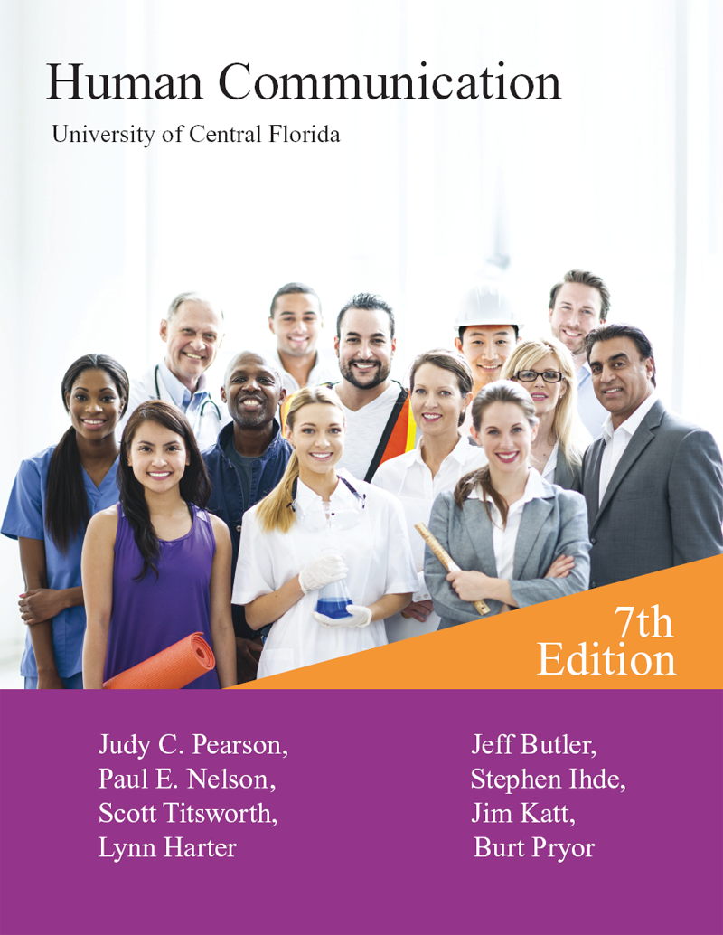 Human Communication University Of Central Florida 7th Edition Judy C Pearson Paul E Nelson Scott Titsworth Lynn Harter Jeff Butler Stephen Ihde Jim Katt Burt Pryor