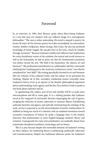 Gadamers Poetics A Critique Of Modern Aesthetics John Arthos