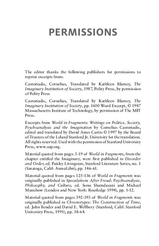 Cornelius Castoriadis Key Concepts Suzi Adams Editor