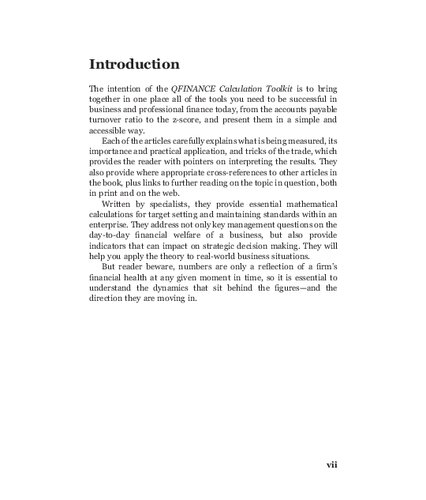 Qfinance Calculation Toolkit