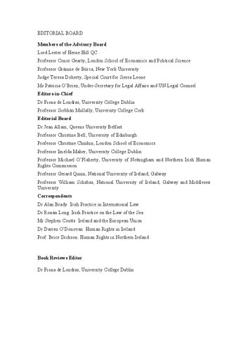 The Irish Yearbook Of International Law Volume 45 200910 Fiona De Londras Siobhn Mullally Editors