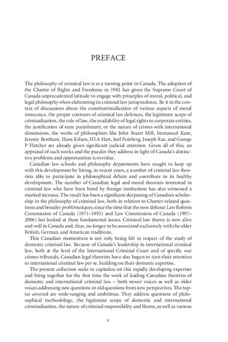 Rethinking Criminal Law Theory New Canadian Perspectives In The Philosophy Of Domestic Transnational And International Criminal Law Franois Tanguayrenaud James Stribopoulos Editors