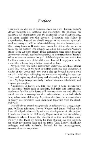 Sartres Ethics Of Engagement Authenticity And Civic Virtue T Storm Heter