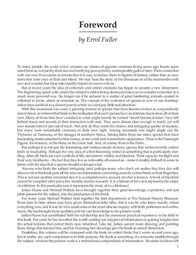 Extinct Birds Julian P Hume Michael Walters