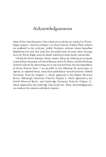 Hugh Trevorroper The Historian Blair Worden