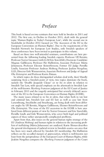 Human Rights In Contemporary European Law Joakim Nergelius Eleonor Kristoffersson Editors