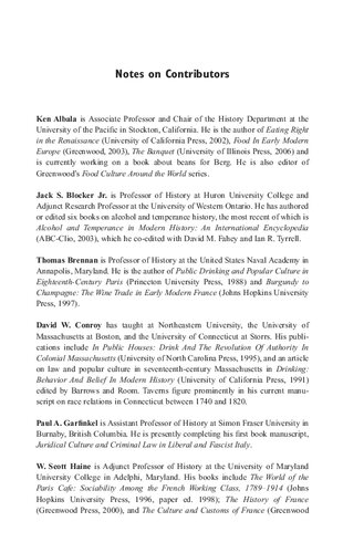 Alcohol A Social And Cultural History Mack P Holt Editor
