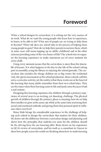 The Primary Curriculum Design Handbook Preparing Our Children For The 21st Century Brian Male
