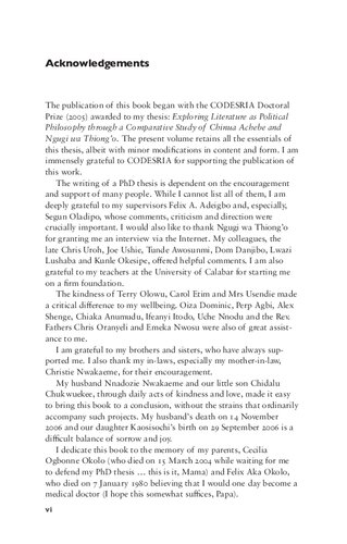 African Literature As Political Philosophy Codesria Books Msc Okolo