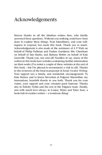 Inside Creative Writing Interviews With Contemporary Writers Graeme Harper Editor