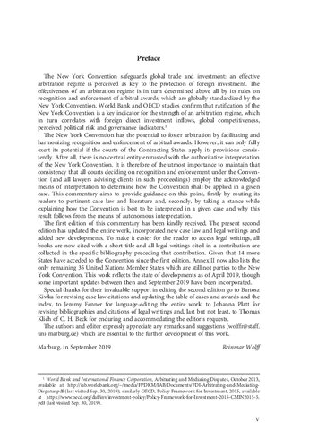 New York Convention Articlebyarticle Commentary Reinmar Wolff Editor