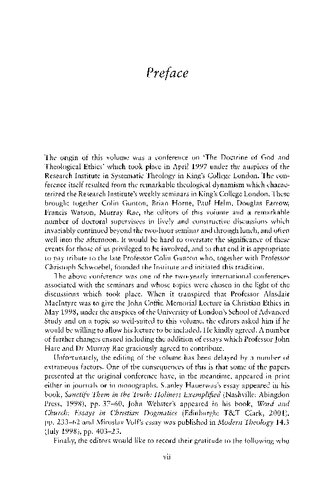 The Doctrine Of God And Theological Ethics Alan J Torrance Michael Banner Editors