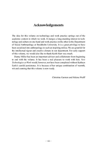 New Technologies At Work People Screens And Social Virtuality Christina Garsten Helena Wulff Editors