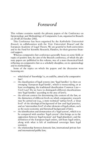 Epistemology And Methodology Of Comparative Law Mark Van Hoecke Editor