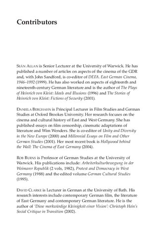 German Cinema Since Unification David Clarke Editor
