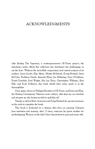Reading Deadwood A Western To Swear By David Lavery Editor
