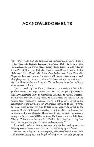Reading Csi Crime Tv Under The Microscope Michael Allen Editor
