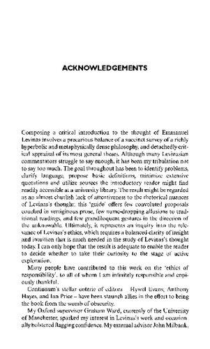 Levinas A Guide For The Perplexed Benjamin Hutchens