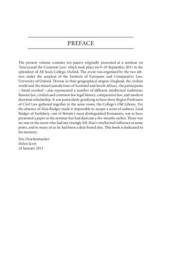 Iniuria And The Common Law Eric Descheemaeker Helen Scott Editors